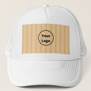 Aangepaste logo-bruine strepen trucker pet