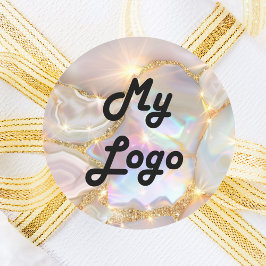 Aangepaste logo business agaat holografisch ronde sticker
