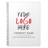 Aangepaste Logo Business Branding gepersonaliseerd Notitieboek (Voorkant)