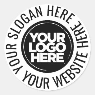 Aangepaste Logo Business Circle Tekst Web Promotie Ronde Sticker