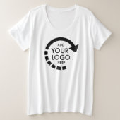 Aangepaste Logo Business Company Personeel Grote Maat T-shirt (Design voorkant)