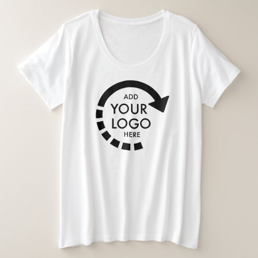Aangepaste Logo Business Company Personeel Grote Maat T-shirt (Design voorkant)