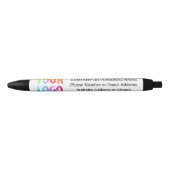 Aangepaste Logo Business Company Promotion Cadeaus Zwarte Inkt Pen (Voorkant)