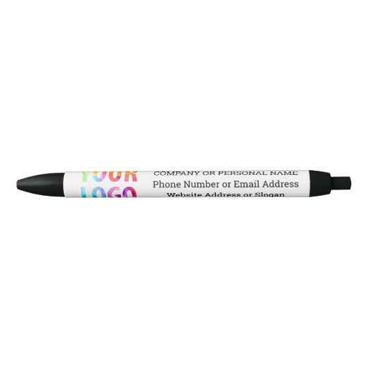 Aangepaste Logo Business Company Promotion Cadeaus Zwarte Inkt Pen (Voorkant)