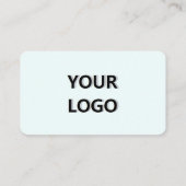 Aangepaste Logo Business Elegant Turquoise Color Visitekaartje (Achterkant)