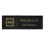 Aangepaste Logo Business Employee Personeel Naam B Naambadge (Voorkant)