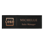 Aangepaste Logo Business Employee Personeel Naam B Naambadge (Voorkant)