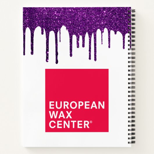 Aangepaste logo Business Glitter druppels Notitieboek (Achterkant)