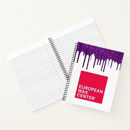 Aangepaste logo Business Glitter druppels Notitieboek (Binnen)