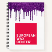 Aangepaste logo Business Glitter druppels Notitieboek (Voorkant)