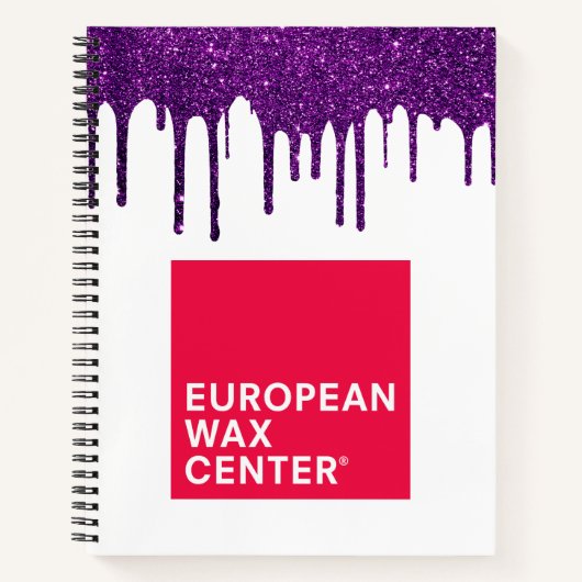 Aangepaste logo Business Glitter druppels Notitieboek (Voorkant)