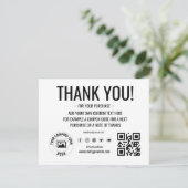 Aangepaste Logo Business - Hartelijk dank Bedankkaart (Staand voorkant)