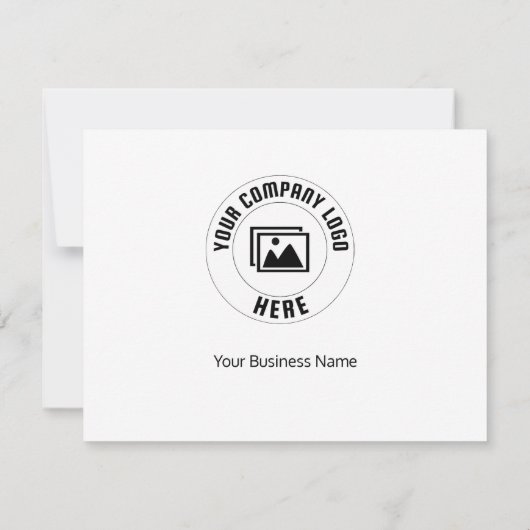 Aangepaste Logo Business - Hartelijk dank Bedankkaart (Achterkant)