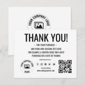 Aangepaste Logo Business - Hartelijk dank Bedankkaart (Voorkant / Achterkant)