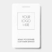 Aangepaste Logo Business ID Personeelsbadge Badge (Achterkant)