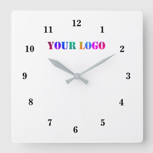 Aangepaste Logo Business Kantoor Aangepaste promot Vierkante Klok (Voorkant)