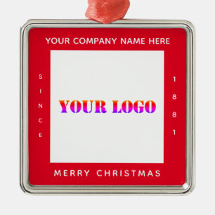 Aangepaste Logo Business Kantoor op maat voor Kers Metalen Ornament