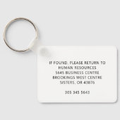 Aangepaste Logo Business Merk Employee Swag toevoe Sleutelhanger (Achterkant)