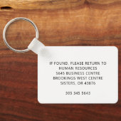 Aangepaste Logo Business Merk Employee Swag toevoe Sleutelhanger (Achterkant)