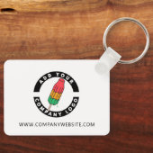 Aangepaste Logo Business Merk Employee Swag toevoe Sleutelhanger (Voorkant)