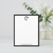 Aangepaste Logo Business | Modern zwart (Staand voorkant)