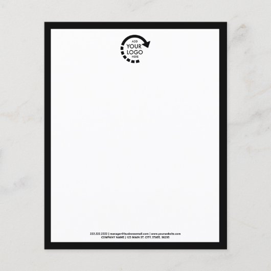 Aangepaste Logo Business | Modern zwart (Voorkant)