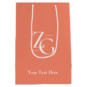 Aangepaste Logo Business Professional-kleurenprint Medium Cadeauzakje (Achterkant)