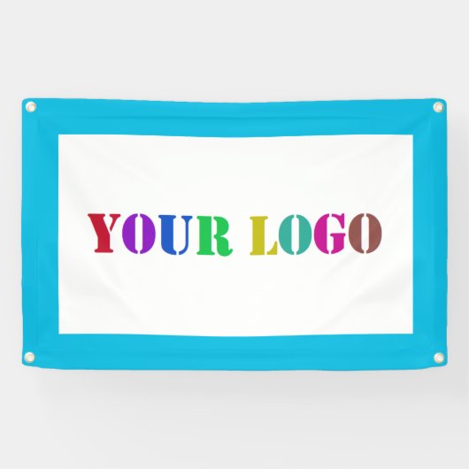 Aangepaste Logo Business Promotiebanner Uw kleur Spandoek (Horizontaal)