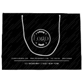 Aangepaste Logo | Business Promotion Black & White Groot Cadeauzakje (Achterkant)