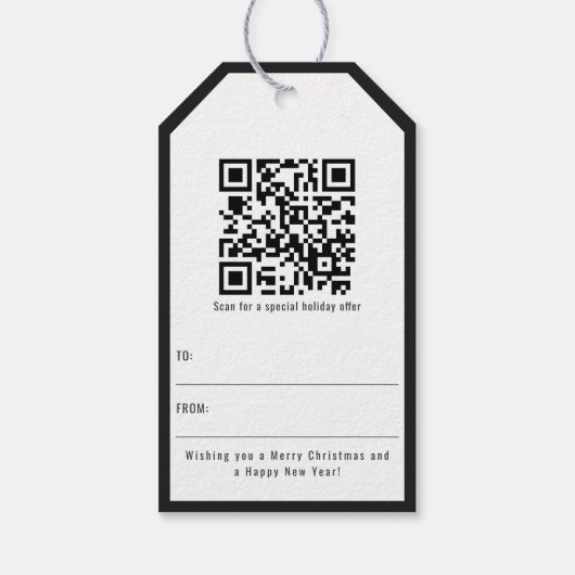 Aangepaste Logo Business QR-code Bedankt Griekse s Cadeaulabel (Achterkant)
