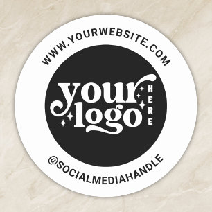 Aangepaste Logo Business Social Media Creëer Uw Ei Ronde Sticker