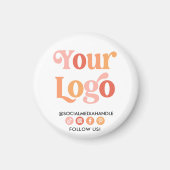 Aangepaste Logo Business Social Media Promotie Magneet (Voorkant)