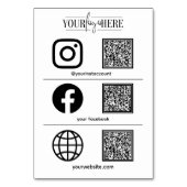 Aangepaste Logo Business Social Media Teken Tabel  Kaart (Voorkant)