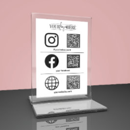 Aangepaste Logo Business Social Media Teken Tabel  Kaart