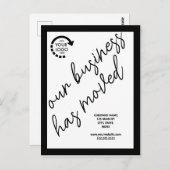 Aangepaste Logo Business Verhuisadres Briefkaart (Voorkant / Achterkant)