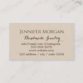 Aangepaste Logo Cirkel Handgemaakte juwelen Pampas Visitekaartje (Achterkant)