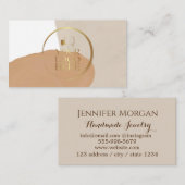 Aangepaste Logo Cirkel Handgemaakte juwelen Pampas Visitekaartje (Voorkant / Achterkant)