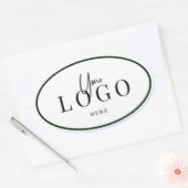 Aangepaste logo classic ovale sticker (Envelop)