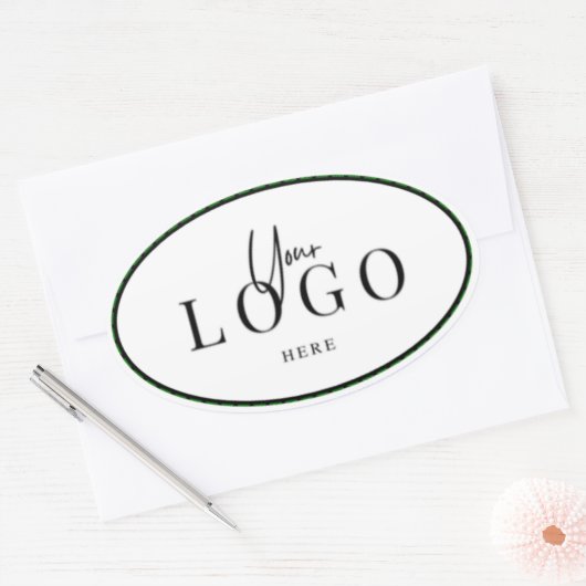 Aangepaste logo classic ovale sticker (Envelop)