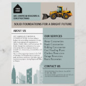 Aangepaste Logo, constructie Adverteren en special Flyer (Voorkant)