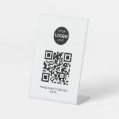 Aangepaste Logo Contactloos Modern voetstuk Reclamebord Met Voetstuk (Voorkant)