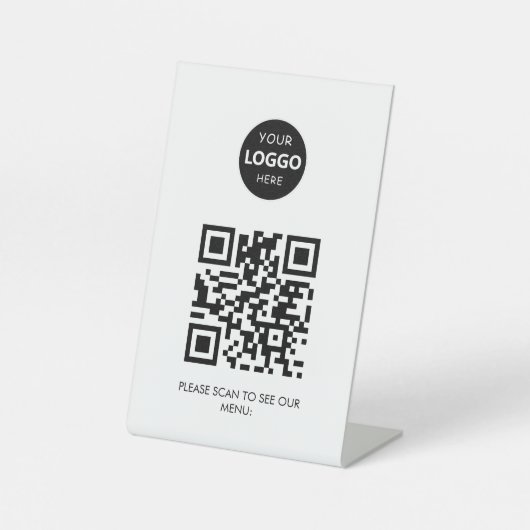 Aangepaste Logo Contactloos Modern voetstuk Reclamebord Met Voetstuk (Voorkant)