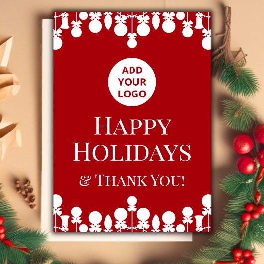 Aangepaste Logo Corporate Christmas Kaart