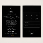 Aangepaste Logo Dank u Business Clothing Hang Labe Visitekaartje (Voorkant /achterkant)