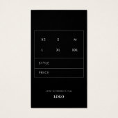 Aangepaste Logo Dank u Business Clothing Hang Labe Visitekaartje (Achterkant)