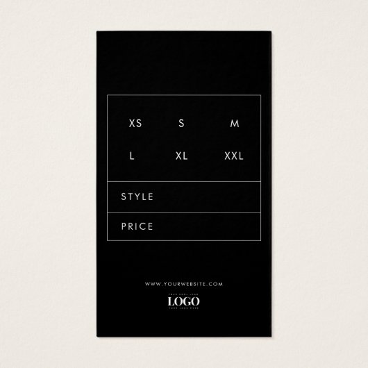 Aangepaste Logo Dank u Business Clothing Hang Labe Visitekaartje (Achterkant)