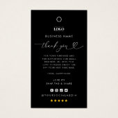 Aangepaste Logo Dank u Business Clothing Hang Labe Visitekaartje (Voorkant)