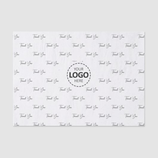 Aangepaste Logo Dank u Patroon Tissuepapier (Voorkant)