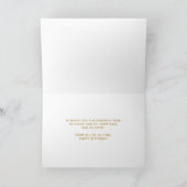 Aangepaste Logo Deco Gold Business Birthday Black Kaart (Binnen)