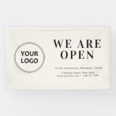 Aangepaste logo Detail Open Business Shop Banner (Horizontaal)
